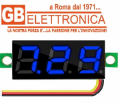VOLTMETRO DIGITALE 0,28" BLU da PANNELLO 3 FILI    0 - 100V DC