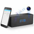 SPEAKER BLUETOOTH SPYCAM HD 1080P WiFi  CON OROLOGIO LED BLU