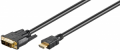 Cavo DVI/HDMI™ 1,5MT Spina DVI-D Single-Link (18 + 1 pin) > Spina HDMI™ (tipo A) DORATO