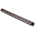 PANNELLO RACK 12 PRESE JACK 6,35 NERO