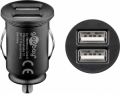 Caricabatteria per auto doppio USB (2xUSB) ACCENDISIGARI 24W massimo 4,8A (12/24V) GOOBAY