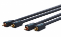 CLICKTRONIC CAVO AUDIO STEREO 2 SPINE RCA/2 SPINE RCA OFC PLACC. ORO 24kt 10MT