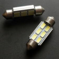 COPPIA LAMPADINE 6 LED A SILURO 12V IDEALI PER TARGA AUTO O ABITACOLO CANBUS