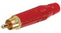 AMPHENOL CONNETTORE RCA MASCHIO VOLANTE ROSSO PLACCATO ORO