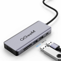 QGeeM HUB USB TYPE-C PD 9 PORTE + CONVERTITORE VGA HDMI 4K JACK 3,5 SD MICRO SD