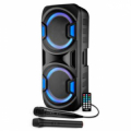 KARMA CASSA AMPLIFICATA 1000W DOPPIO MICROFONO DOPPIO WOOFER 15" BLUETOOTH USB TELECOMANDO