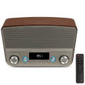 AIWA BSTU-750BK HOME SPEAKER 50W RMS HDMI ARC TOSLINK BLUETOOTH FM PLL OROLOGIO MARRONE