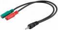 CAVO AUDIO ADATTATORE JACK 3,5 MM -> 2 PRESE JACK 3.5MM STEREO, 0.3 M