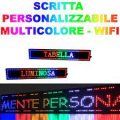 INSEGNA LUMINOSA SCORREVOLE A LED 200x40 RGB WIFI DA ESTERNO