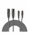 CAVO AUDIO 2 XLR MASCHIO 2 RCA MASCHIO 1,5MT NEDIS