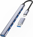 HUB USB 3.0 SLIM 7 PORTE USB TYPE-A E TYPE-C