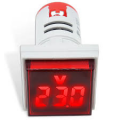 VOLTMETRO 220VAC QUADRATO DIGITALE DA PANNELLO 50-500VAC - rosso