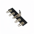 SCHEDA BASETTA STRIP 5 POSTI ALETTE PLACCATE ARGENTO MONTAGGIO IN ARIA PUNTO PUNTO