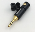 CONNETTORE JACK 2,5mm MASCHIO 3 POLI A SALDARE PLACCATO ORO SHURE