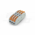 MORSETTO SERRAFILO RAPIDO A 3 POLI PASSANTI C0MPINIBILE 0,08-4mm²