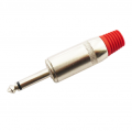 CONNETTORE JACK 6,35 MONO ROSSO VOLANTE A SALDARE NEUTRIK