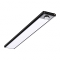 BARRA LED 40CM IN ALLUMINIO NERO CON SENSORE PIR RICARICABILE 6000K