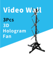 PROIETTORE OLOGRAFICO 3D WALL FOTO VIDEO KIT 3 ELICHE CON ALIMENTATORI E MODEM WIFI