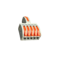 MORSETTO SERRACAVO RAPIDO 6 POLI 1 IN 5 OUT  0,08-4mm² 400V 32A