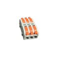 MORSETTO SERRACAVO RAPIDO 3 POLI PASSANTE COMPONIBILE 0,5-6mm² 450V 41A