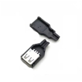 PRESA USB/A FEMMINA 4 PIN SALDARE COPERTURA PLASTICA NERA