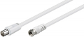 CAVETTO COAX SAT/ANTENNA, BIANCO, 2.5 M - SPINA M> SPINA COASSIALE