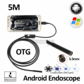 5M 6LED 7 mm Android Endoscopio impermeabile Snake USB ISPEZIONE