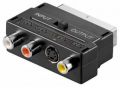 ADATTATORE AUDIO VIDEO SCART A COMPOSITO E S-VIDEO, IN/OUT, SPINA SCART (21-PIN), NERO SPINA SCART (21-PIN) > 3 PRESE RCA + PRESA MINI-DI