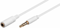 PROLUNGA AUDIO JACK 4 POLI 1,5MT BIANCO DORATO