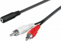 CAVO AUDIO ADATTATORE PRESA JACK 3.5 MM/RCA, 1,4MT PRESA 3,5 MM (3-PIN, STEREO) > 2 SPINA RCA (AUDIO SINISTRO/DESTRO)