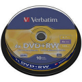 DVD+RW Matt Silver 4x Spindle, Verbatim