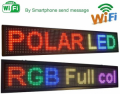 INSEGNA LUMINOSA SCORREVOLE A LED 100x20 RGB MIX A SEZIONI WIFI DA ESTERNO IP65