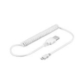 CAVO MICRO USB DI RICARICA E SINCRONIZZAZIONE, SPIRALE, BIANCO, 1 M - PER DISPOSITIVI ANDROID, BIANCO