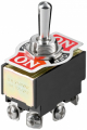 INTERRUTTORE DEVIATORE BIPOLARE A LEVA ON-OFF-ON 6A 250VAC TERMINALI A VITE