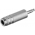 ADATTATORE AUDIO SPINA 3,5MM (3-PIN, STEREO) > PRESA 6,35MM (3-PIN, STEREO)