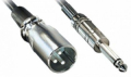 CAVO AUDIO XLR MASCHIO JACK 6,35mm MASCHIO MONO 5mt