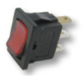 INTERRUTTORE BIPOLARE LUMINOSO ROSSO 10A 3 FASTON